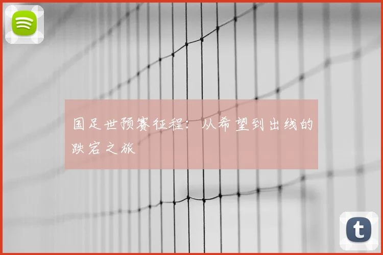 国足世预赛征程:从希望到出线的跌宕之旅